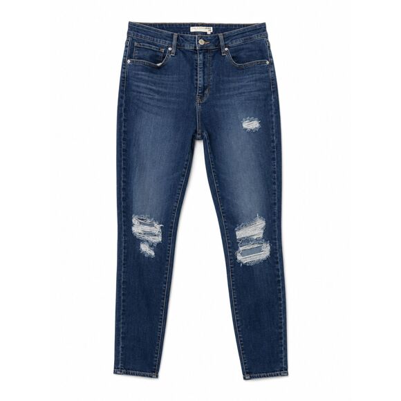 Levi's Denim - Levis 721 High Rise Skinny Jeans Womens Size 31 Distressed Dark Wash Denim